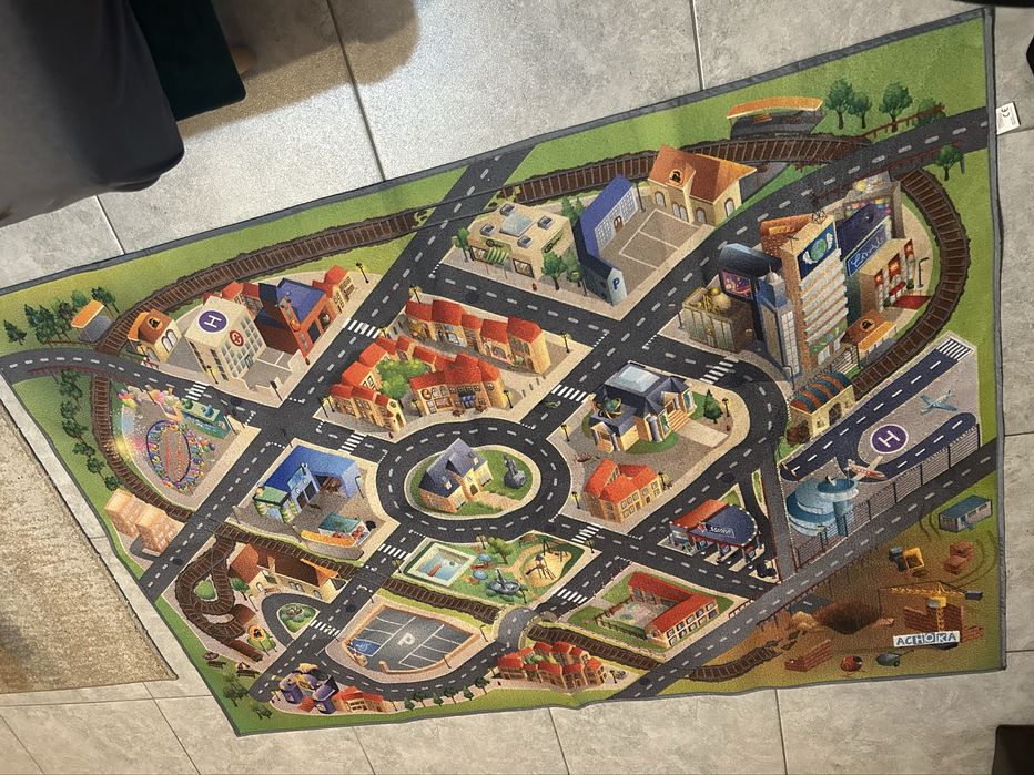 Dywan droga autka dla chlopca około 140x90cm