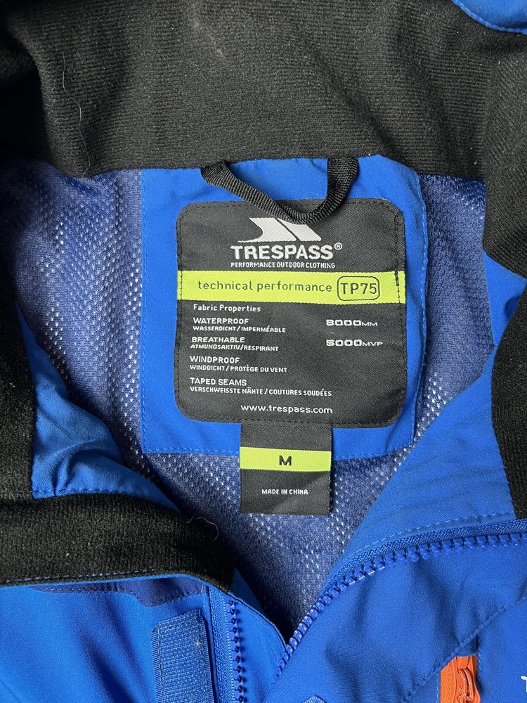 Треккинговая куртка Trespass gore-tex размер М оригинал ветровка синяя