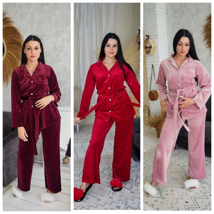 Двійка велюр рубчик різні кольори