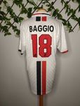 Retro AC Milan 1996-97 Baggio 18 tamanho M