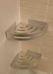 Prateleiras de canto para casa de banho
