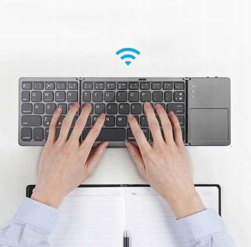 Składana Bezprzewodowa Klawiatura + Touchpad