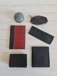Conjunto de Bolsas em Pele Couro Leather Black Cases Calendar Case