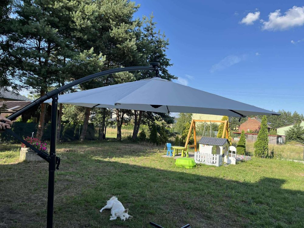 Parasol ogrodowy przeciwsłoneczny lampki LED