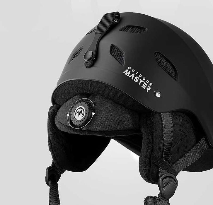 Kask narciarski czarny L 55-58 cm