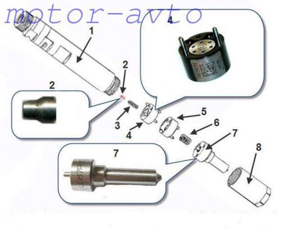 Клапан форсунки, мультипликатор, Delphi ,Рено, Форд