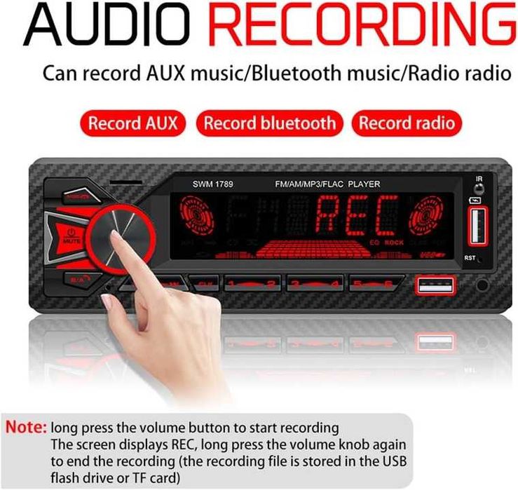 Autoradio Bluetooth microSD USB AUX