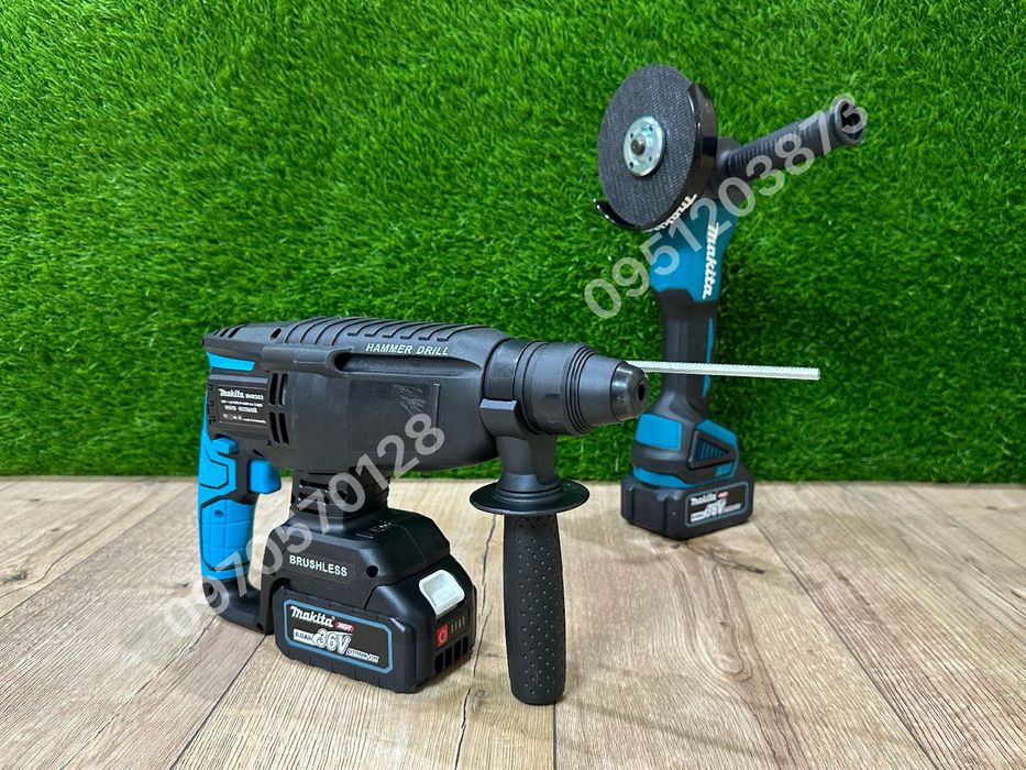 Набор 2/1 Makita Болгарка DGA504BL Перфоратор DHR202 c акб 36V 8Ah