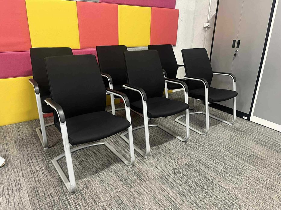 Krzesło fotel biurowe konferencyjne gabinetowe płoza Profim 7szt