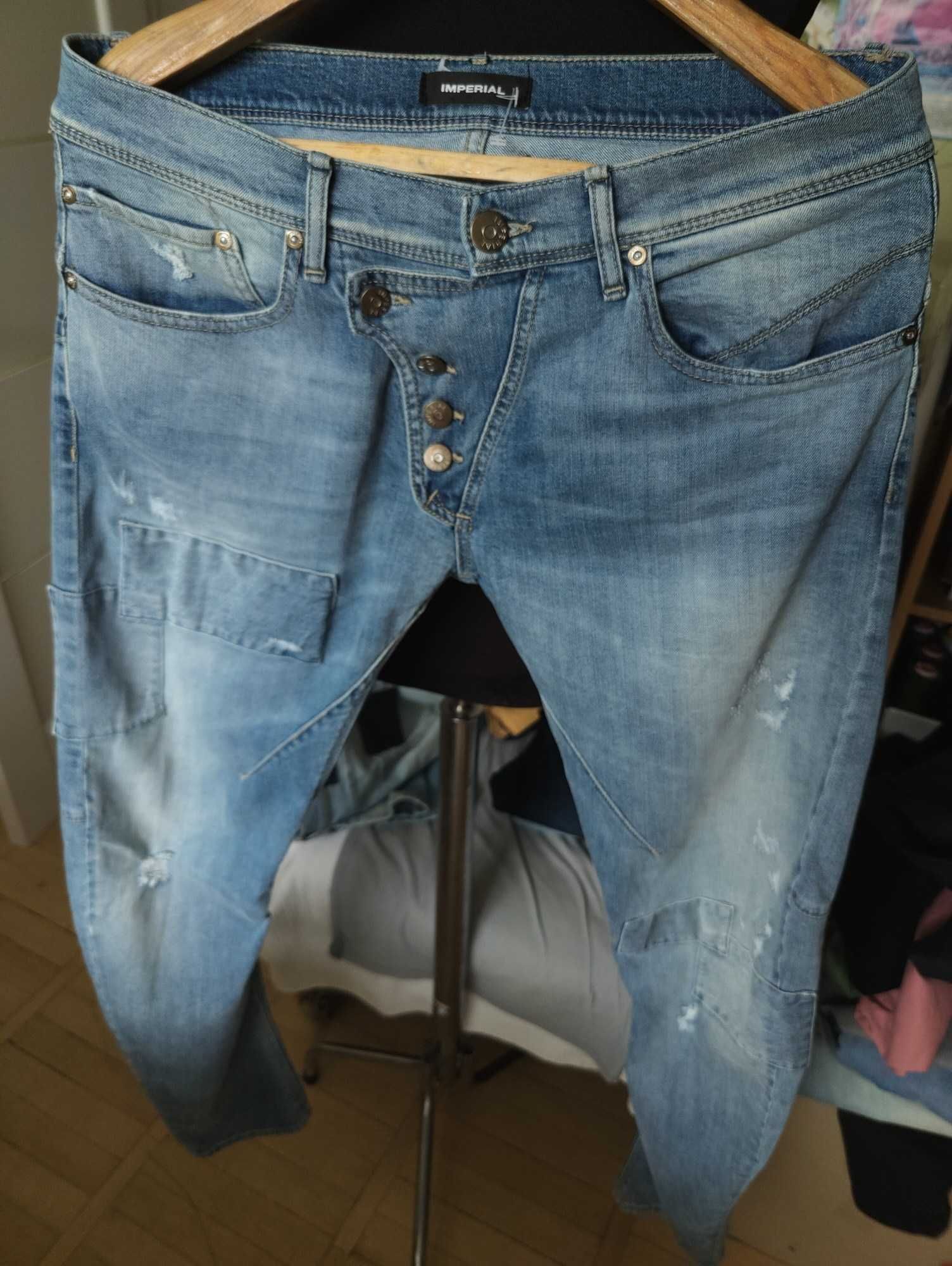Джинсы Imperial jeans Italy w32 stretch blue.