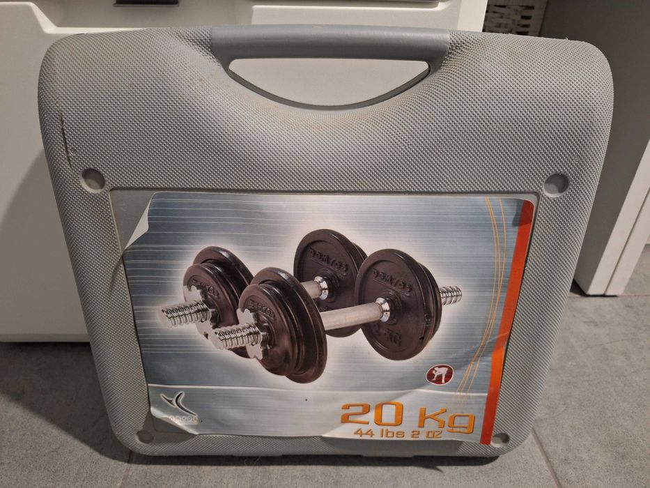 Conjunto de halteres com mala (total 20kg)