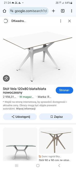 Stół  120x80 Vela