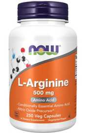 Амінокислоти250 капсул L-Аргінін 500 мг - NOW Foods