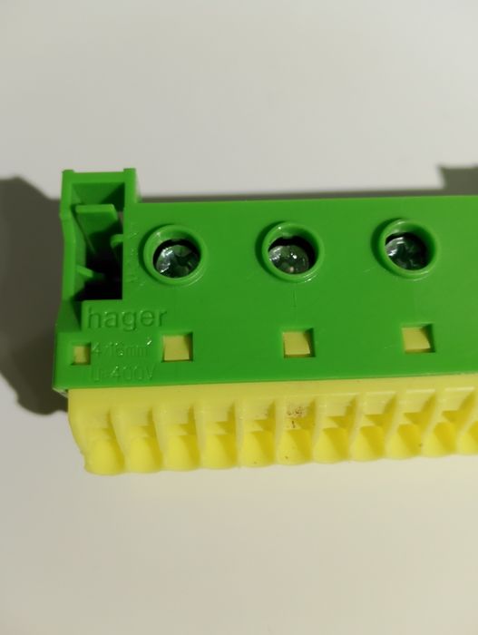 QuickConnect Blok samozacisków ochronny, zielony, 6x16+20x4mm2, szer.