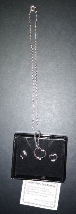 Conjuntos bijuteria, colar / fio + brincos, NOVOS (várias marcas)