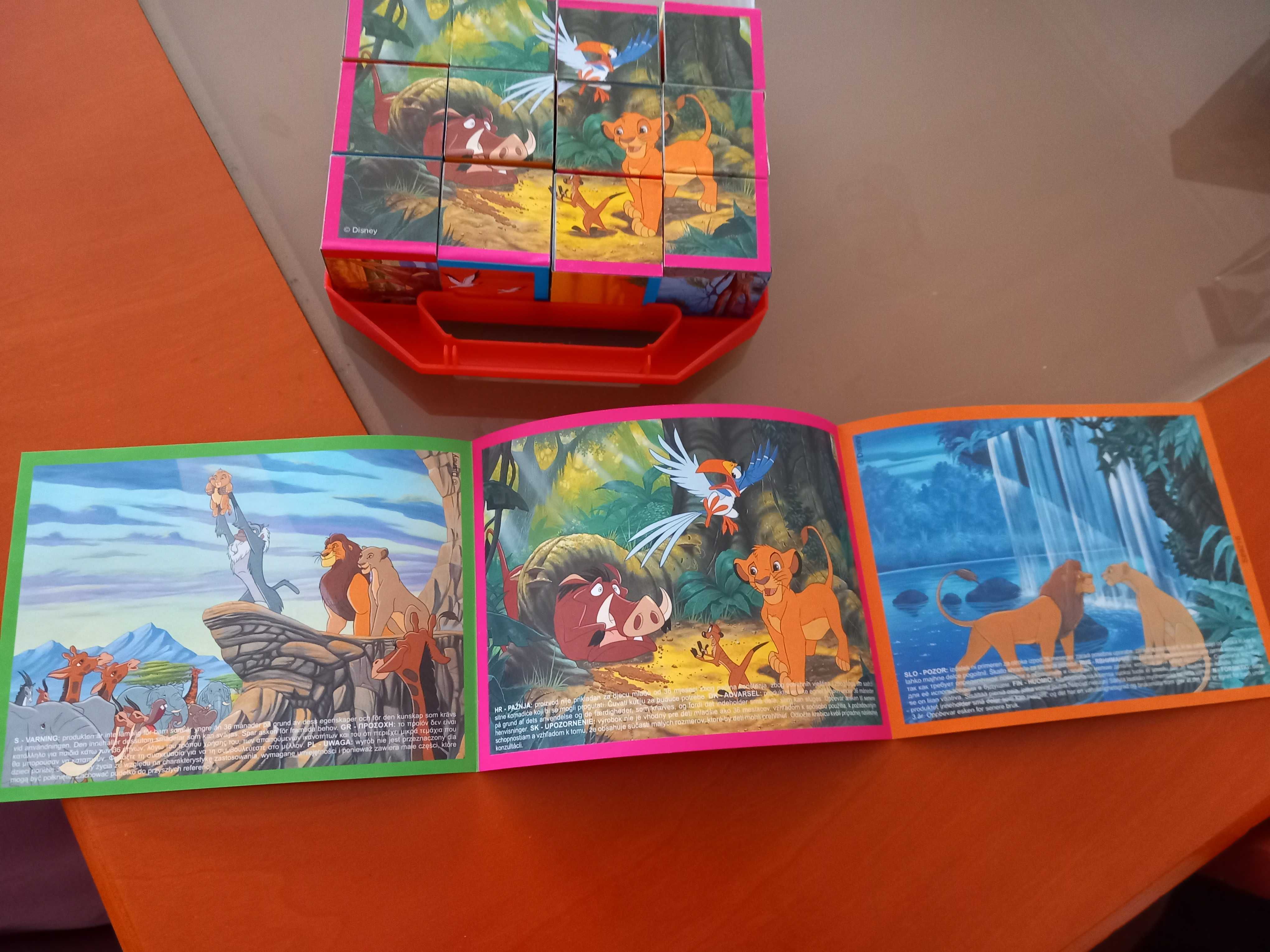 Puzzle de 12 cubos 'Rei leão '