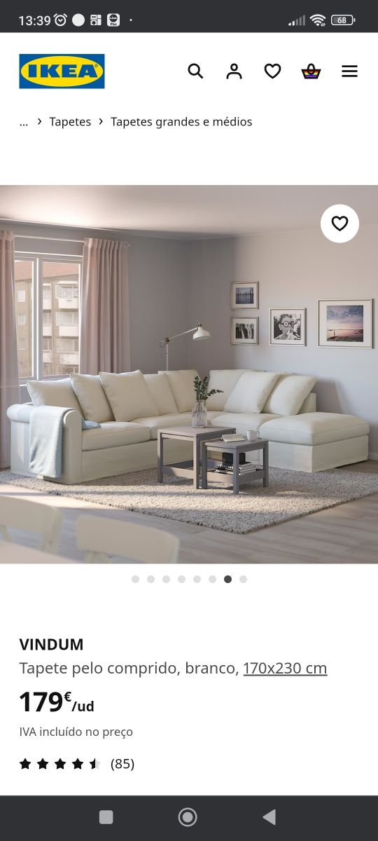 Tapete Gigante !!! IKEA  pelos macios, altos