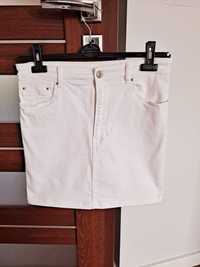 Spódnica jeansowa biała