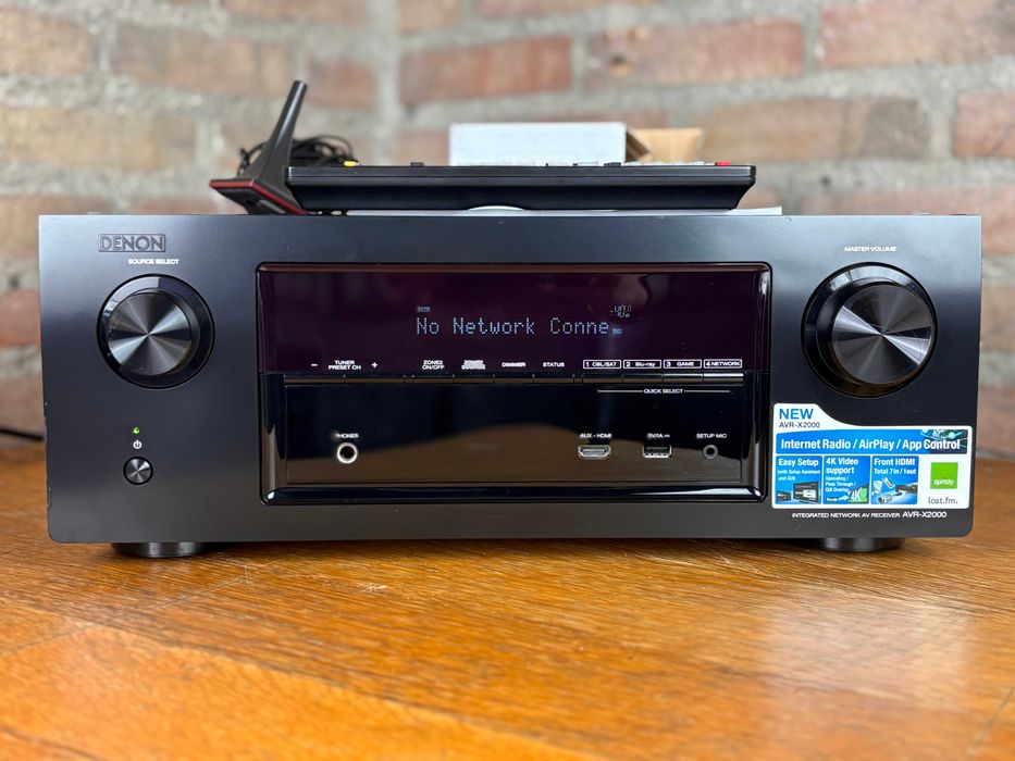 Denon AVR-X2000 amplituner 7x150W 4K HDMI Audyssey pilot komplet