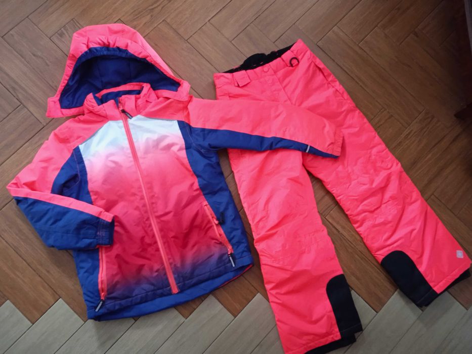 CRIVIT kombinezon narciarski kurtka spodnie 140/146cm żarówa