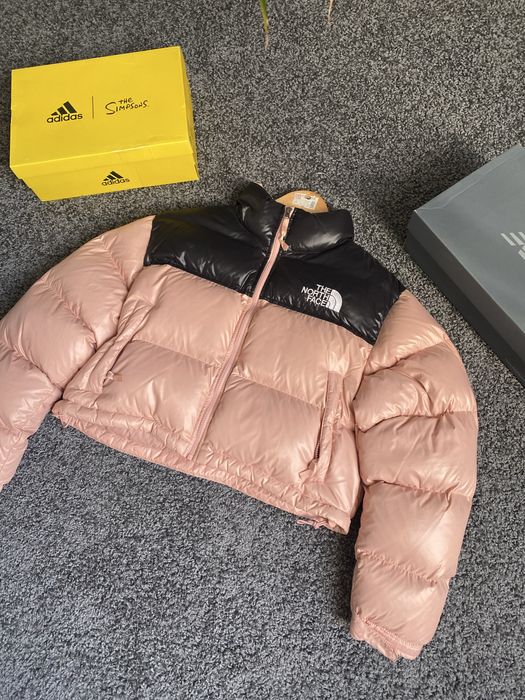 Укорочений дутий топ - пуховик the north face 700 nupts