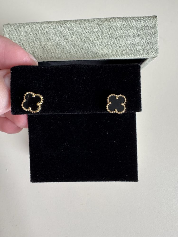 Серги сережки пусеты van cleef
