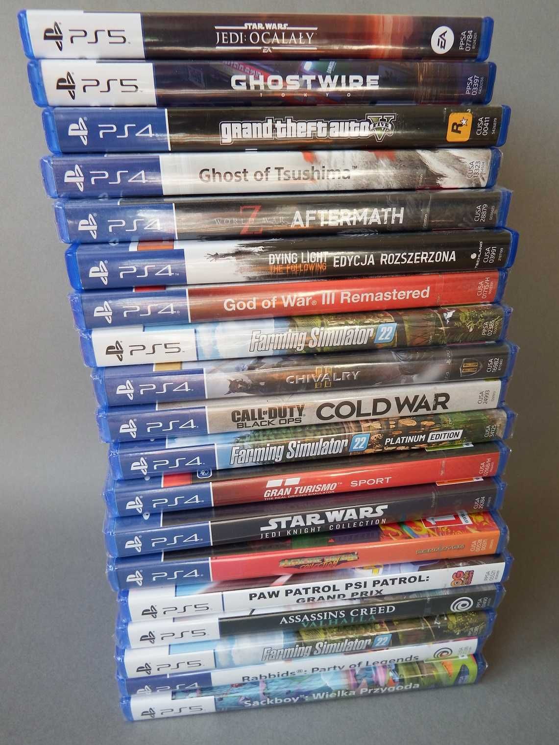 PS4 PS5 GRY NA KONSOLĘ zamienię JEDI GTA Sackboy Valhalla INNE