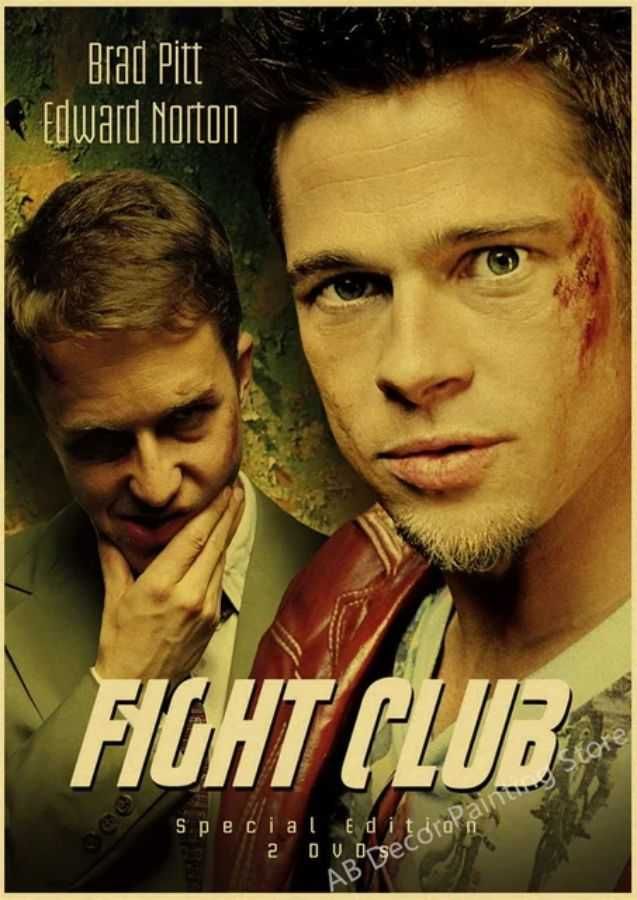 PIĘKNY plakat filmowy vintage FIGHT CLUB