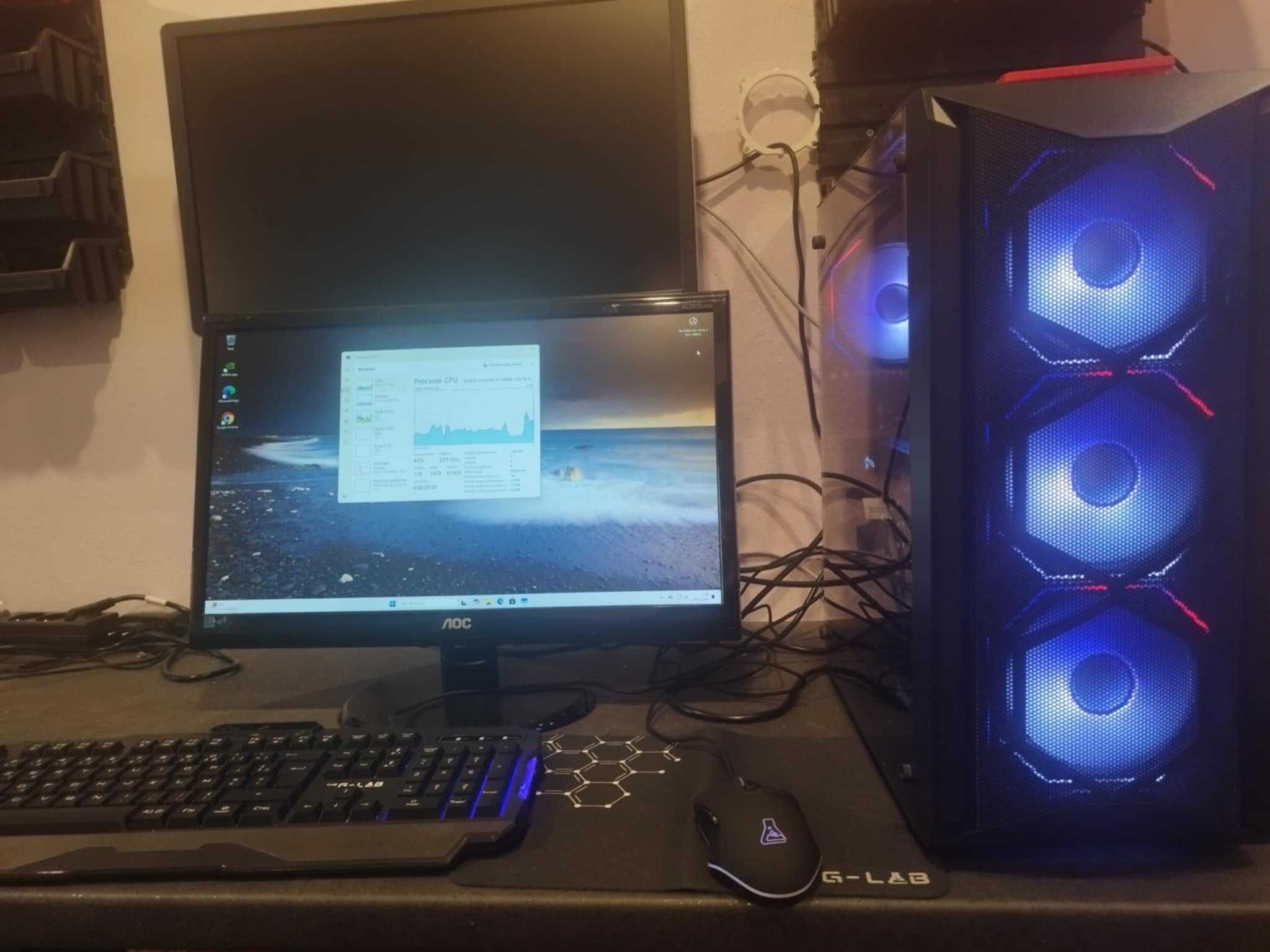 Zestaw Gamingowy komputer i7 + GTX 1060 + RGB + Monitor + GRATISY!