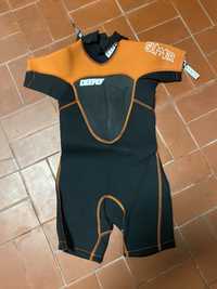 Fato neoprene surf mergulho crianca