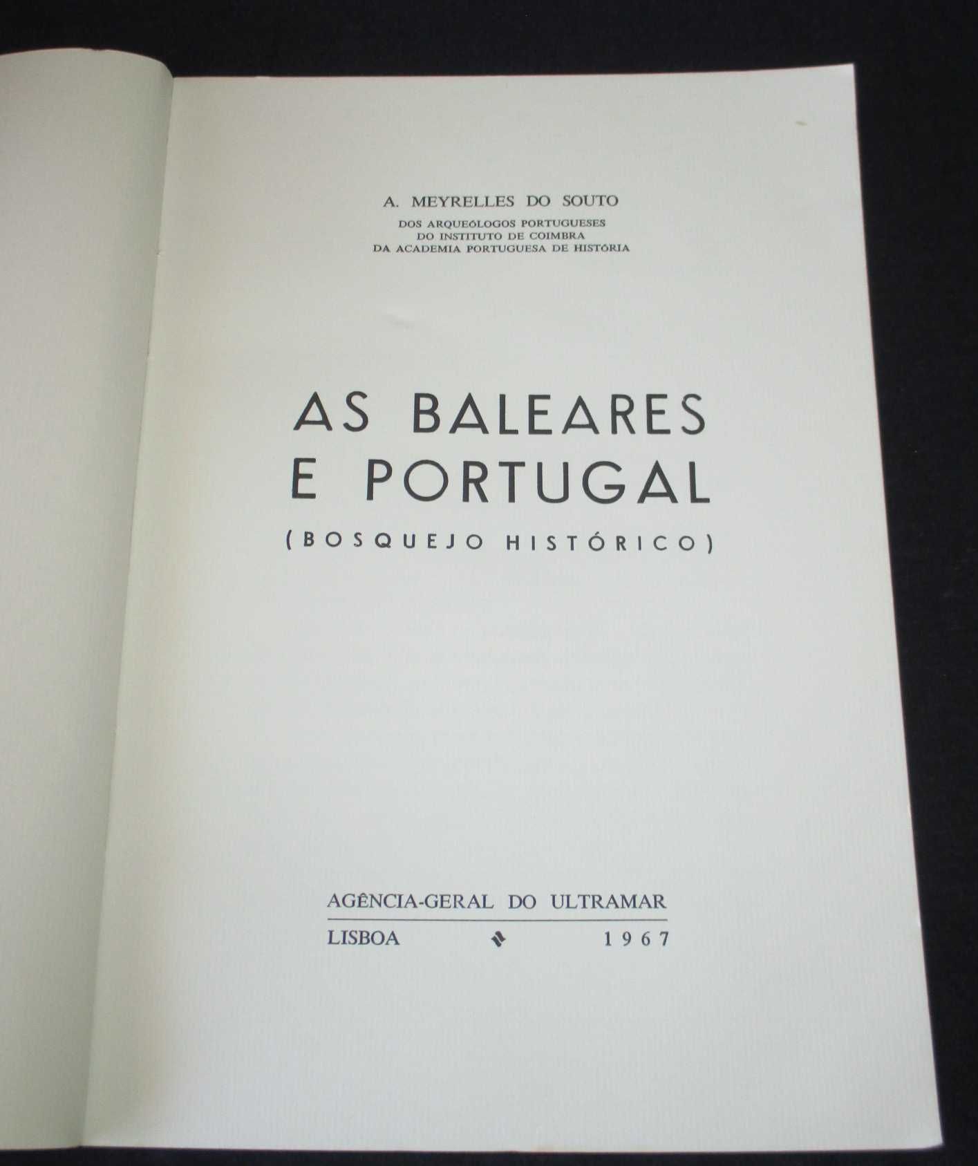 Livro As Baleares e Portugal Meyrelles do Souto