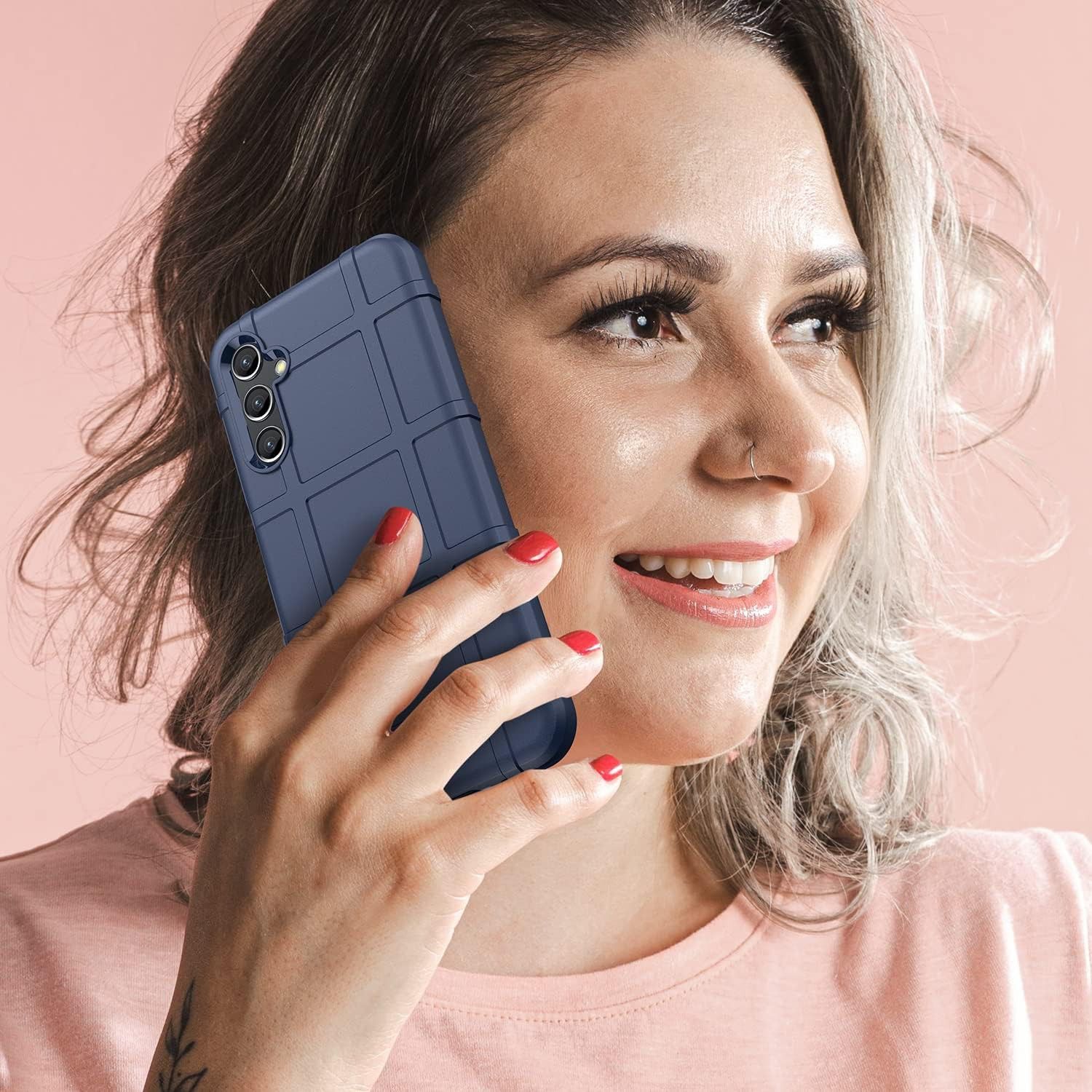 Silikonowe Plecki Case Samsung Galaxy A14 5G Etui Granatowe