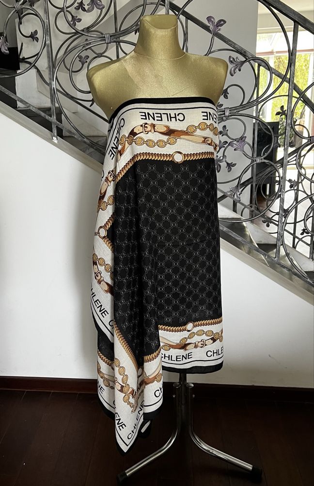 Chusta lniana szal pareo sarong z lnu len 180 cm x 90 cm plaża lato