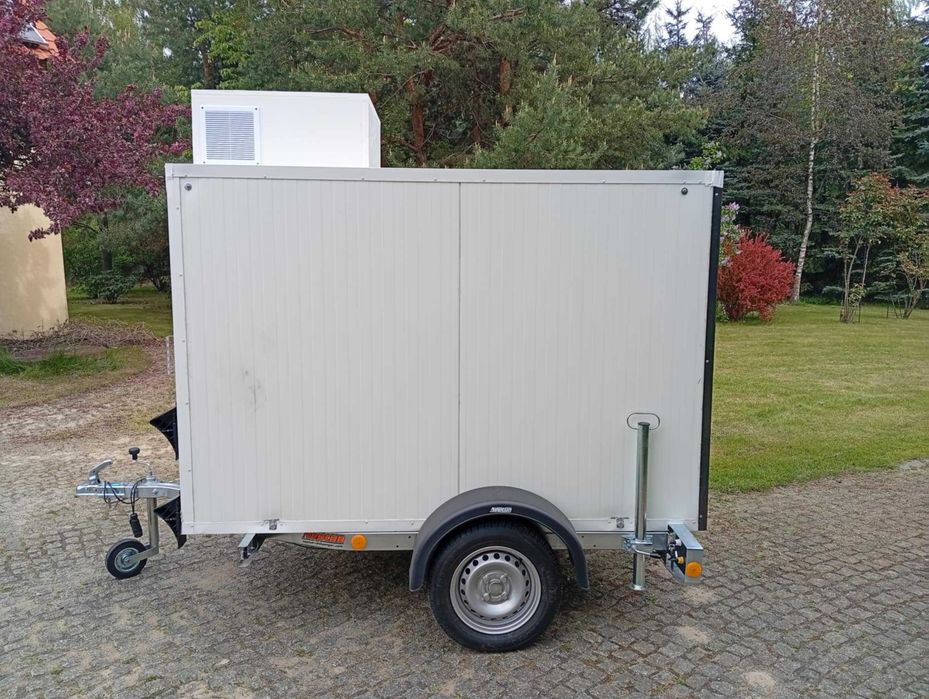 Przyczepka chłodnia 230V ekonomiczna, wynajem na dni i dłużej zadzwoń