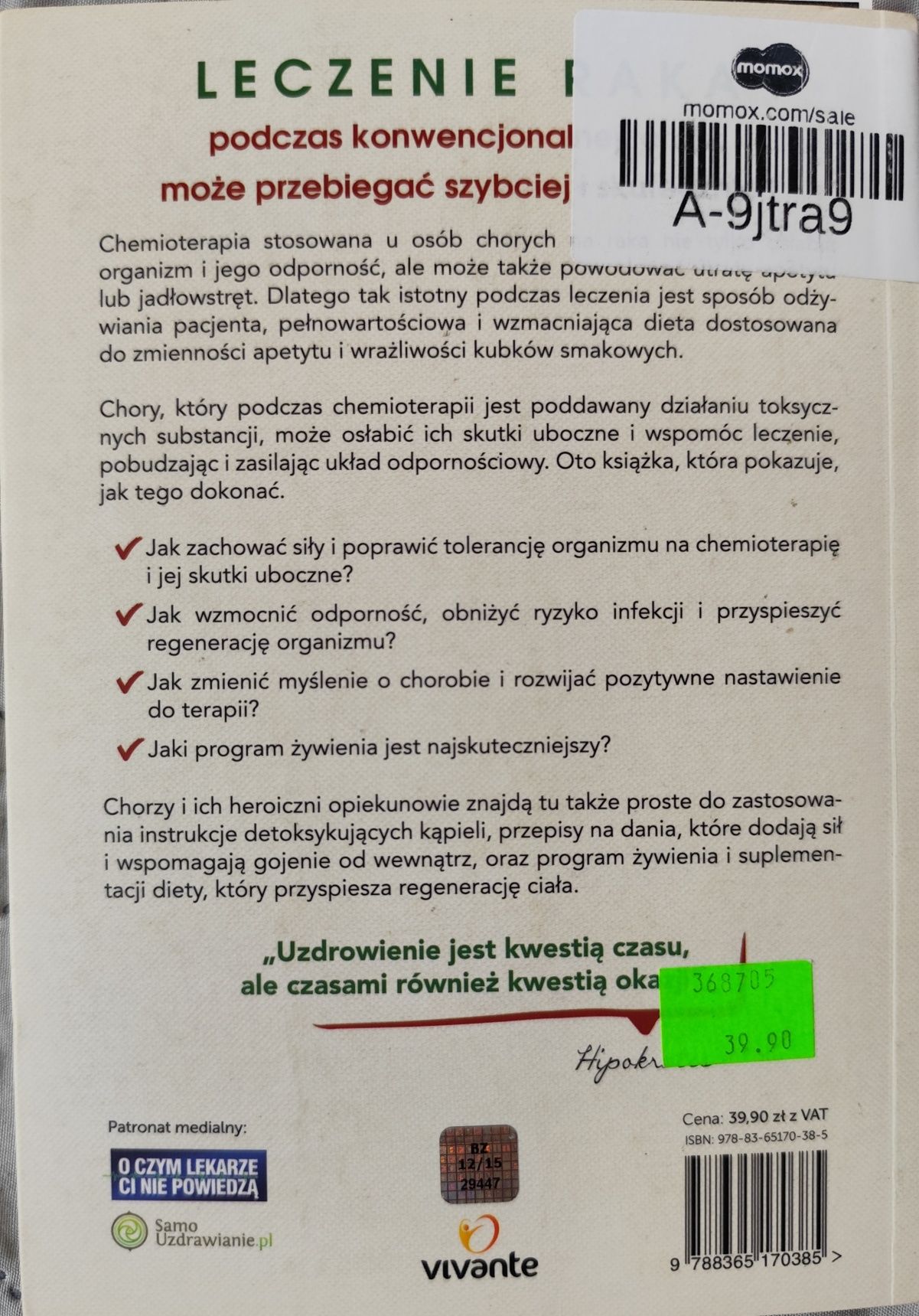 UNIKAT "Dieta w trakcie chemioterapii" Mike Herbert, Joseph Dispenza
