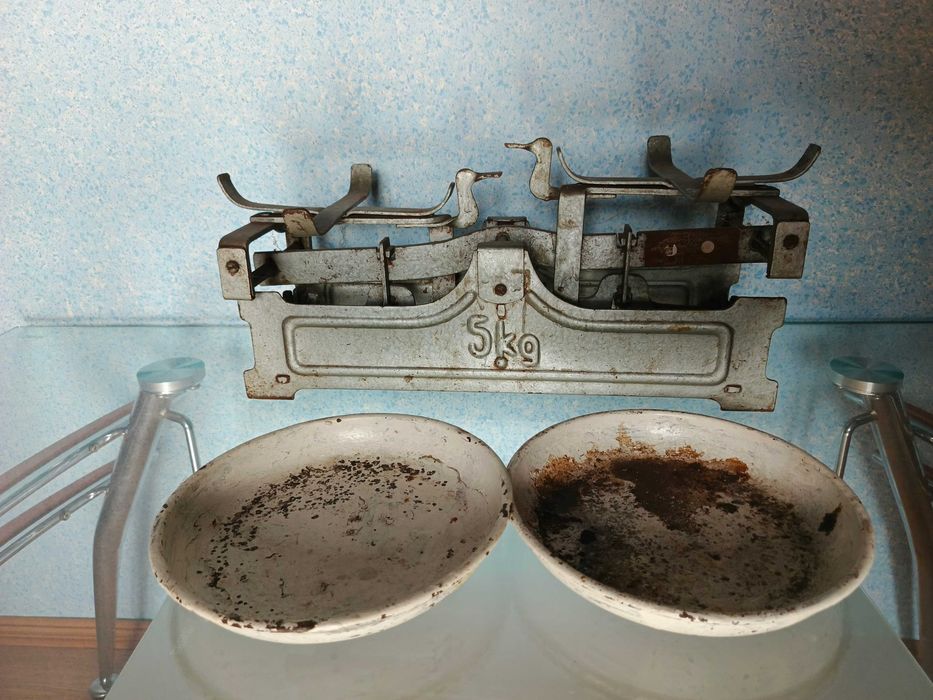 Waga szalkowa sklepowa super stan, kompletna + odważniki 1kg 2kg