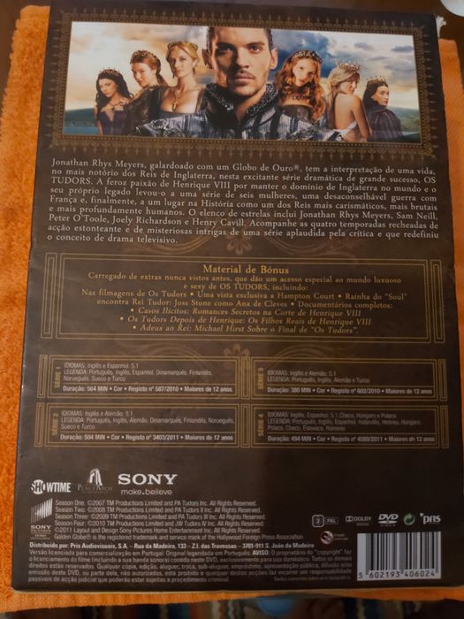 Dvd - Os Tudors Série Completa Edição Colecionador Com  Selo Igac