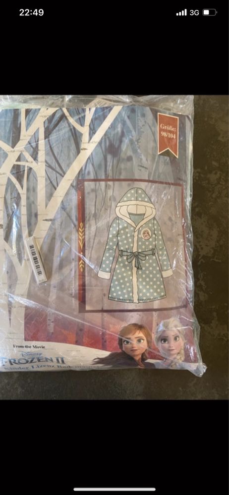 Szlafrok z kapturem Frozen 98/104