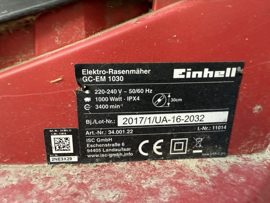 Газонокосарка  Einhell GC-EM 1030