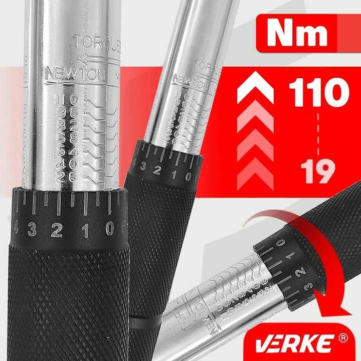 Klucz dynamometryczny do kół z blokadą  3/8" 19-110 Nm KALIBRACJI