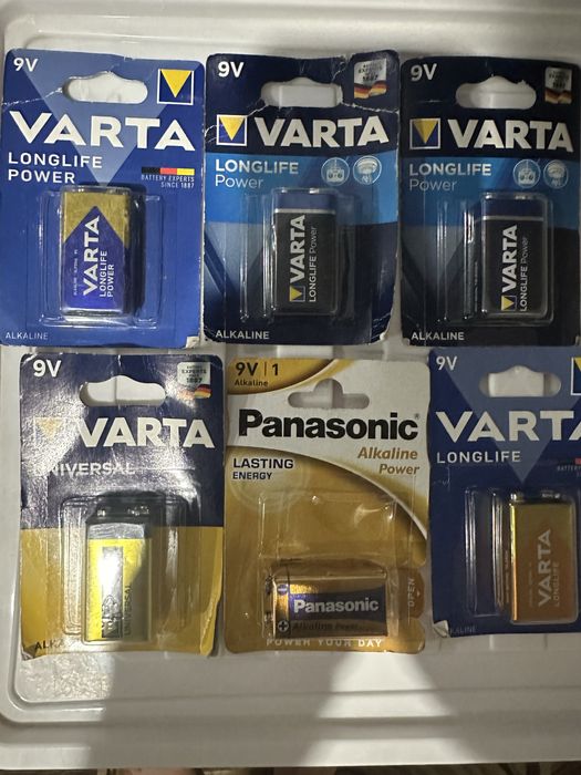 Батарейка крона Varta, Panasonic