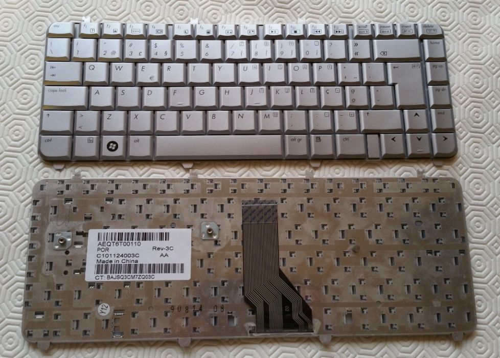 Teclado novo HP DV5 Prateado