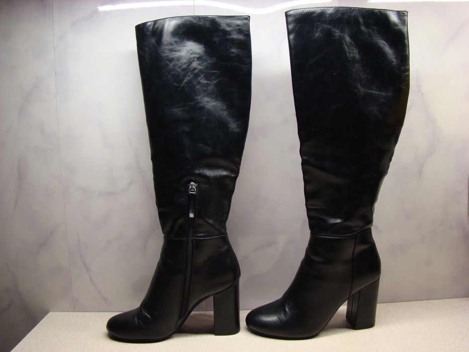 Mohito kozaki damskie czarne ocieplane na obcasie r38