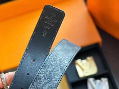 Pasek firmowy męski, damski, skóra Louis Vuitton 405317