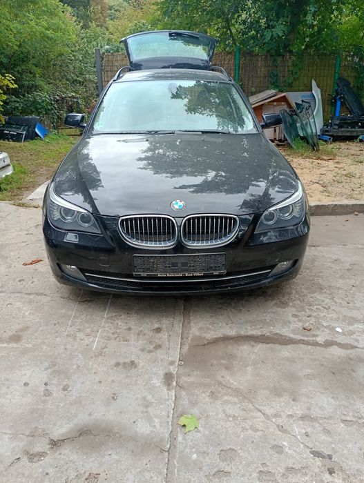 BMW E60 E61 lci przód kompletny maska zderzak lampy Xenon  schwarz 2