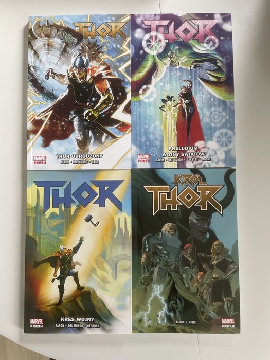 Thor Odrodzony tomy 1-3 + Wojna Światów + Król Thor - komiksy Marvel