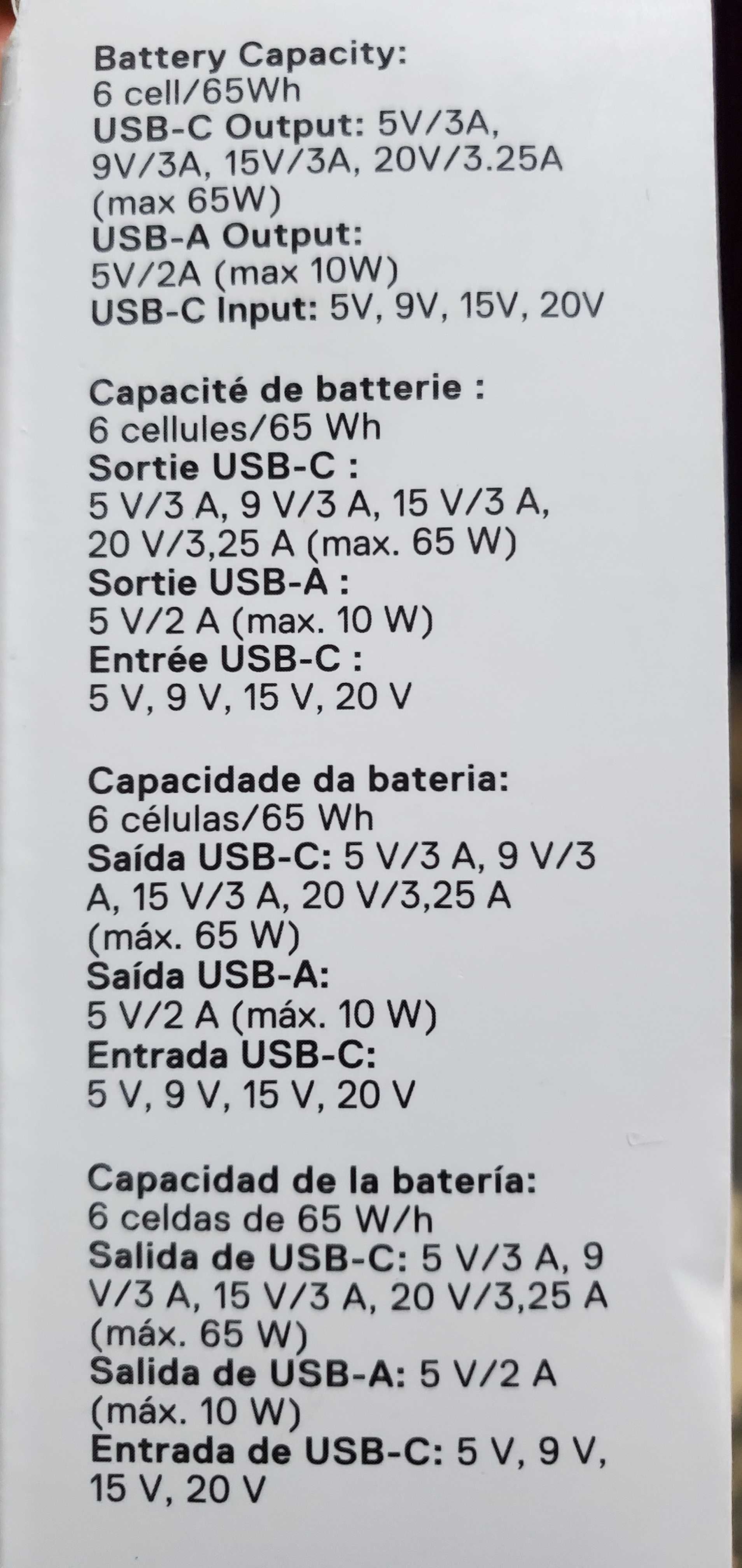 Power Bank DELL PW7018LC 65Wh 18000mAh