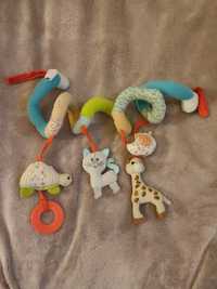 Pałąk z zabawkami dla dzieci do samochodu Żyrafka Sophie