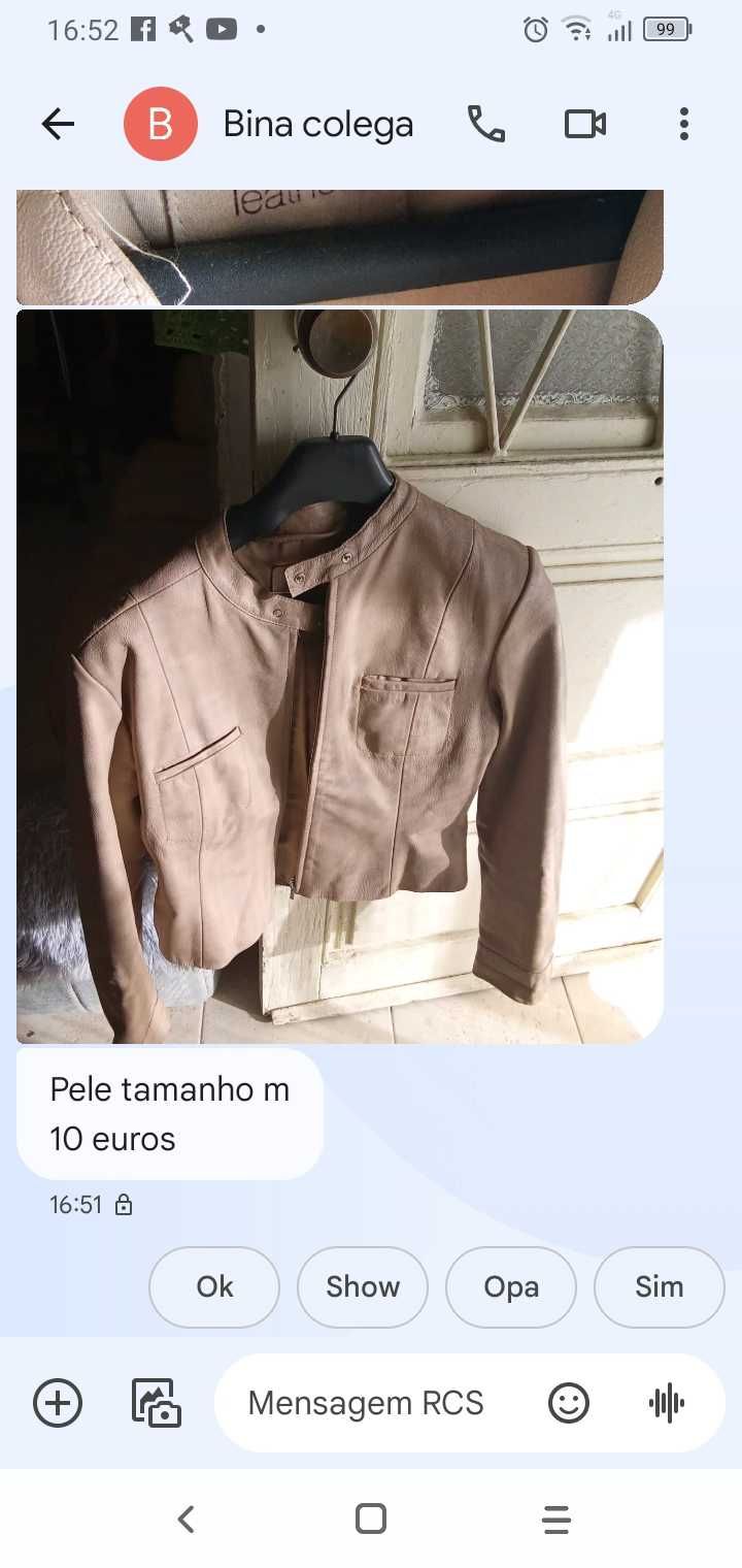 Casaco pele Mango