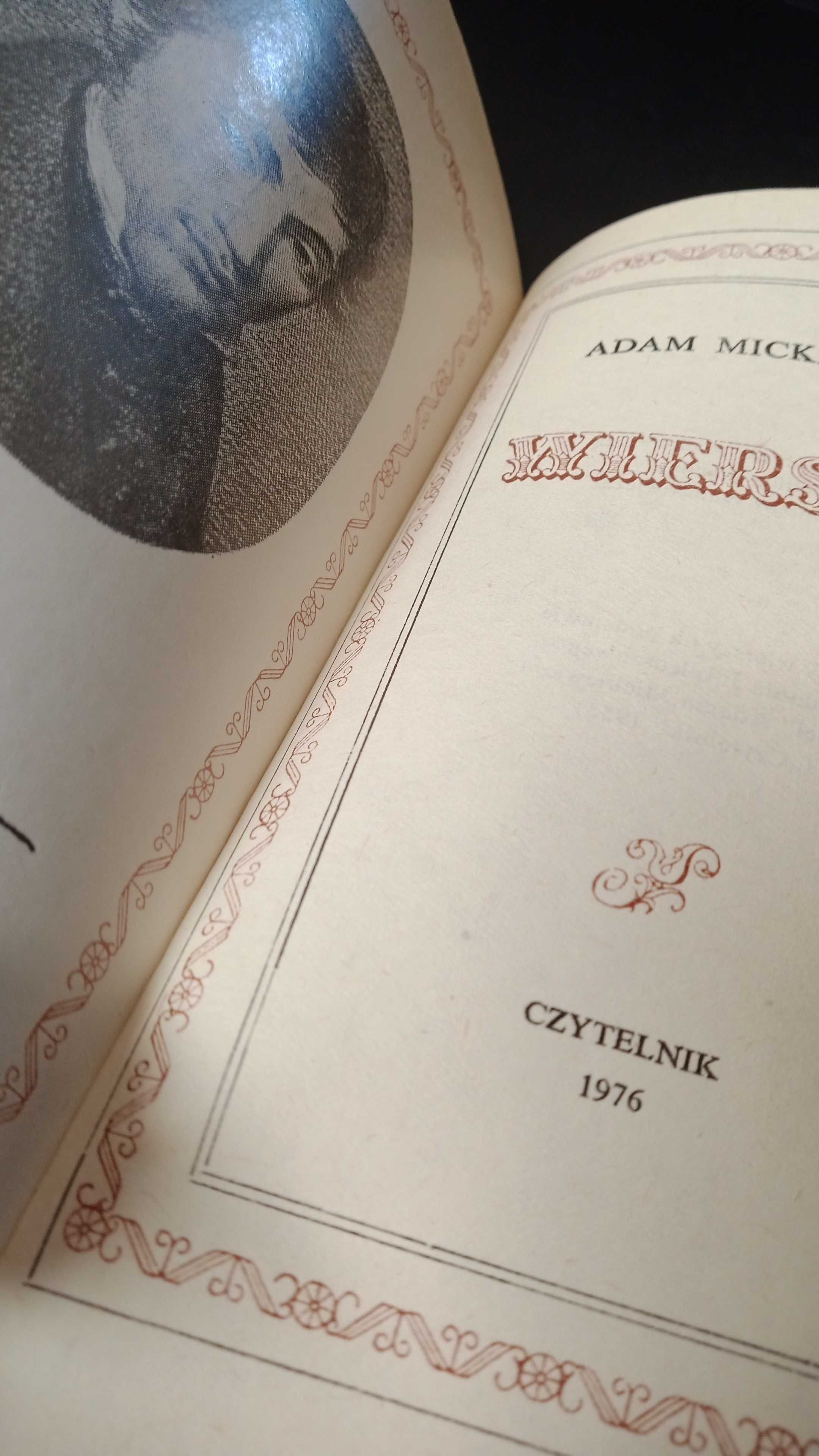 WIERSZE Adam Mickiewicz oprawa skóra 1976 Czytelnik miniatura